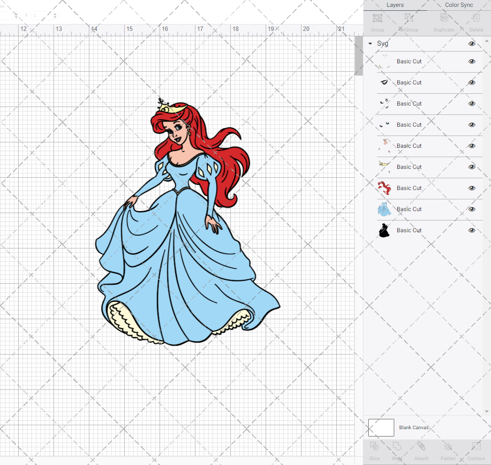 Ariel - The Little Mermaid 002, Svg, Dxf, Eps, Png - SvgShopArt