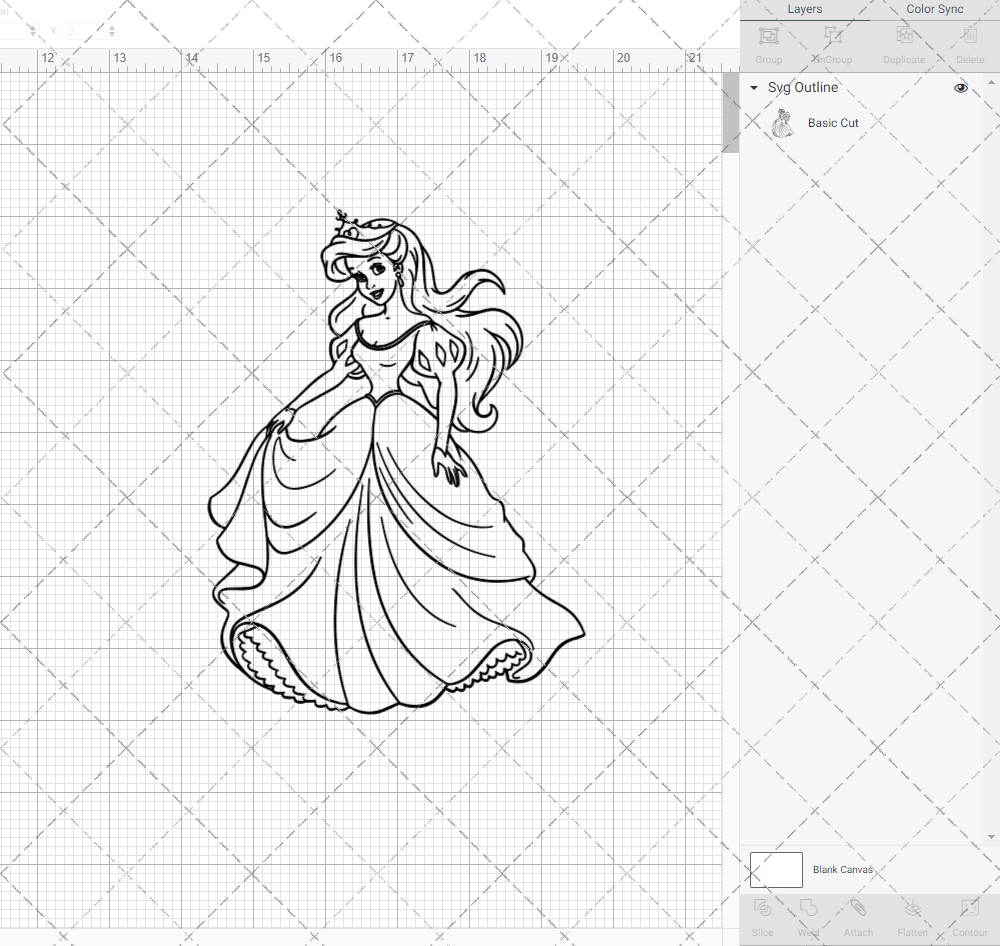 Ariel - The Little Mermaid 002, Svg, Dxf, Eps, Png - SvgShopArt