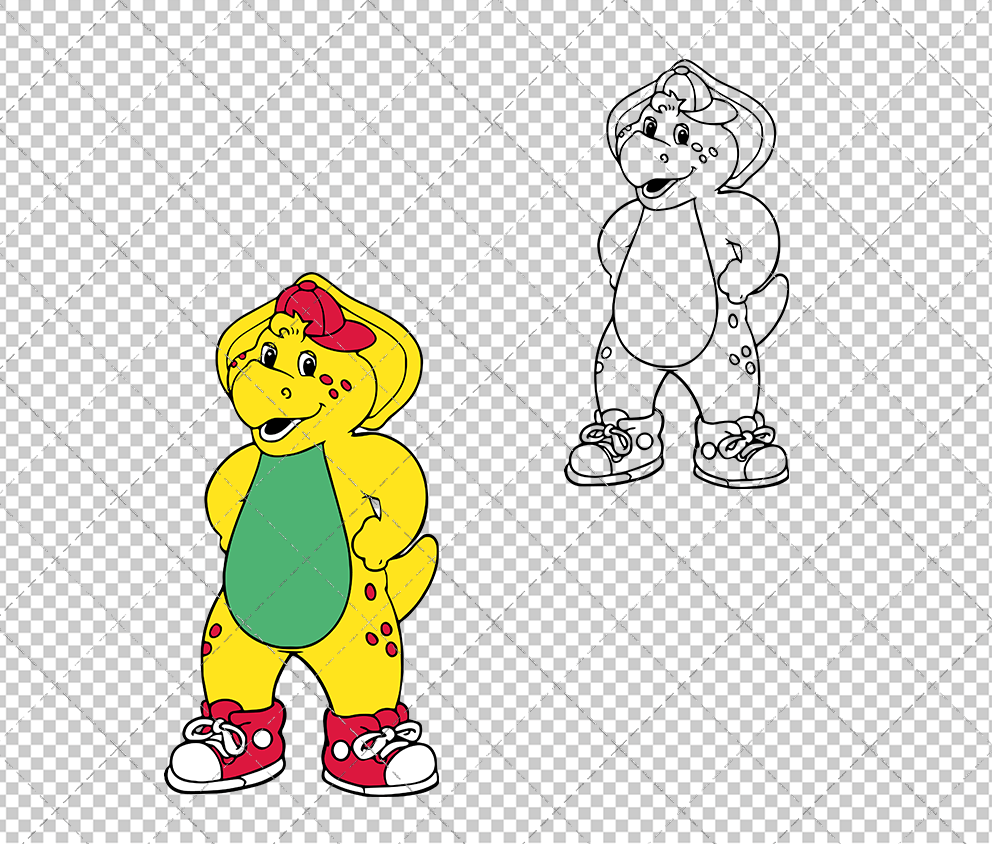 B.J. - Barney & Friends, Svg, Dxf, Eps, Png  - SvgShopArt