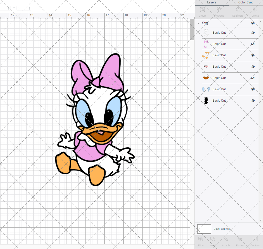 Baby Daisy Duck, Svg, Dxf, Eps, Png - SvgShopArt