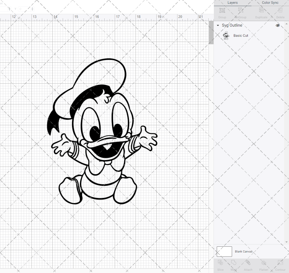 Baby Donald Duck, Svg, Dxf, Eps, Png - SvgShopArt