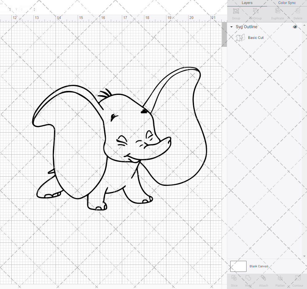 Baby Dumbo - Dumbo, Svg, Dxf, Eps, Png - SvgShopArt