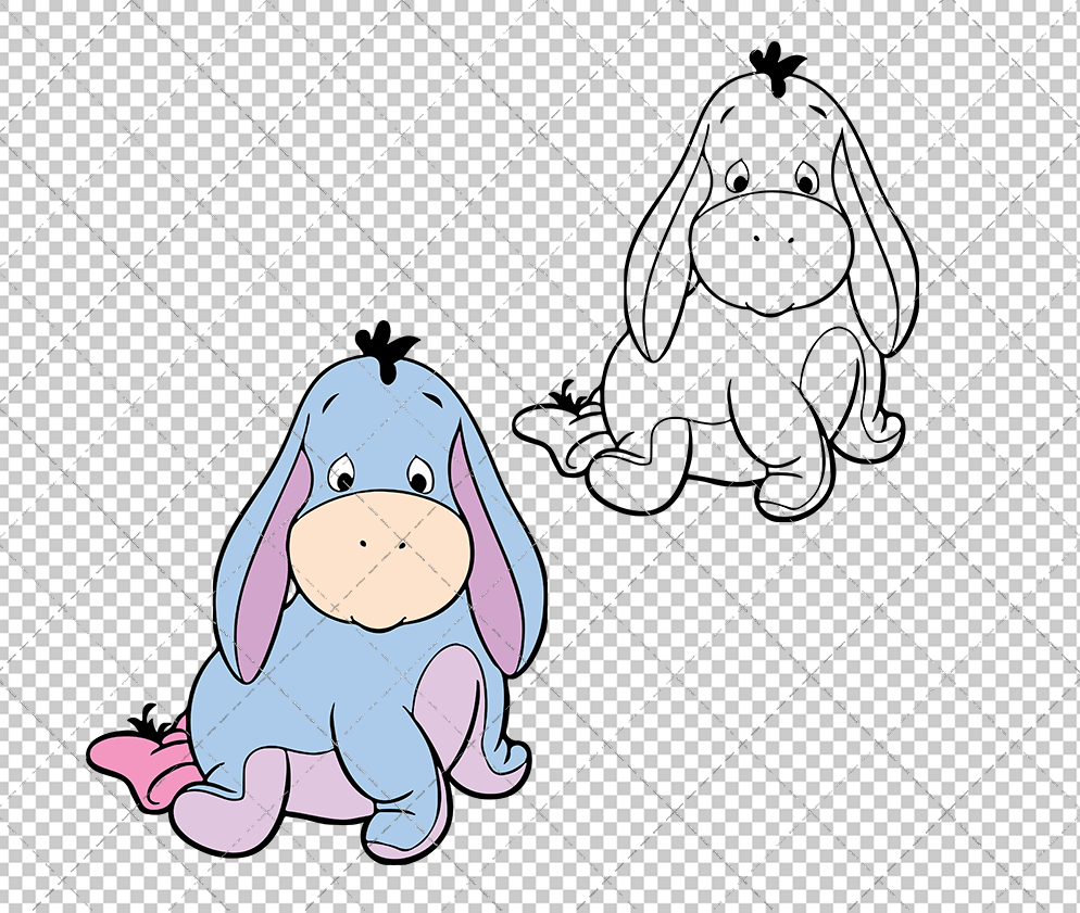 Baby Eeyore - Winnie The Pooh 002, Svg, Dxf, Eps, Png - SvgShopArt