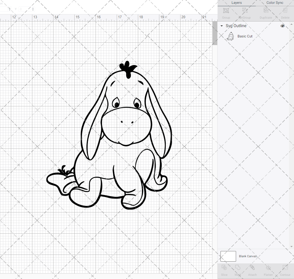 Baby Eeyore - Winnie The Pooh 002, Svg, Dxf, Eps, Png - SvgShopArt