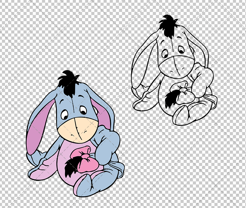 Baby Eeyore - Winnie The Pooh, Svg, Dxf, Eps, Png - SvgShopArt