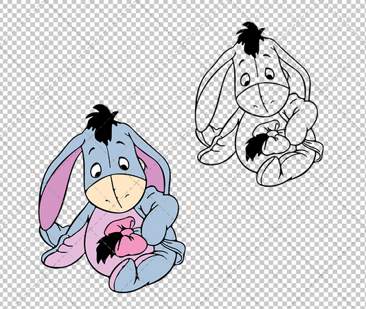 Baby Eeyore - Winnie The Pooh, Svg, Dxf, Eps, Png - SvgShopArt