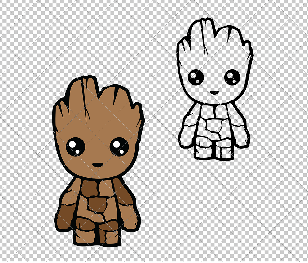 Baby Groot, Svg, Dxf, Eps, Png - SvgShopArt
