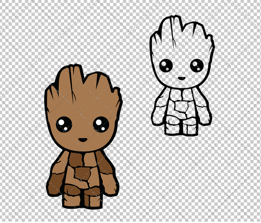 Baby Groot, Svg, Dxf, Eps, Png - SvgShopArt