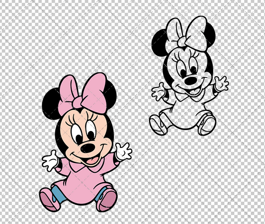 Baby Minnie Mouse, Svg, Dxf, Eps, Png - SvgShopArt