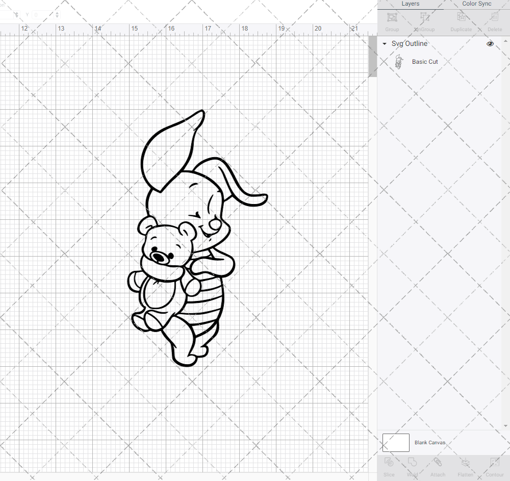 Baby Piglet - Winnie The Pooh 003, Svg, Dxf, Eps, Png - SvgShopArt