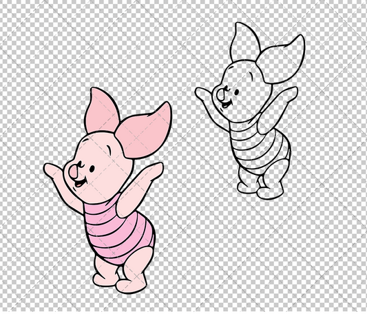 Baby Piglet - Winnie The Pooh 004, Svg, Dxf, Eps, Png - SvgShopArt