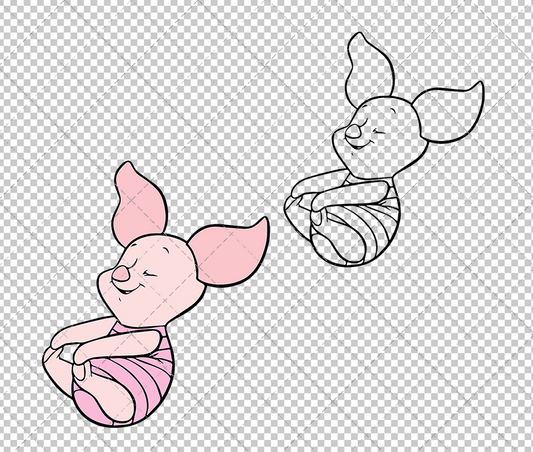 Baby Piglet - Winnie The Pooh 005, Svg, Dxf, Eps, Png - SvgShopArt