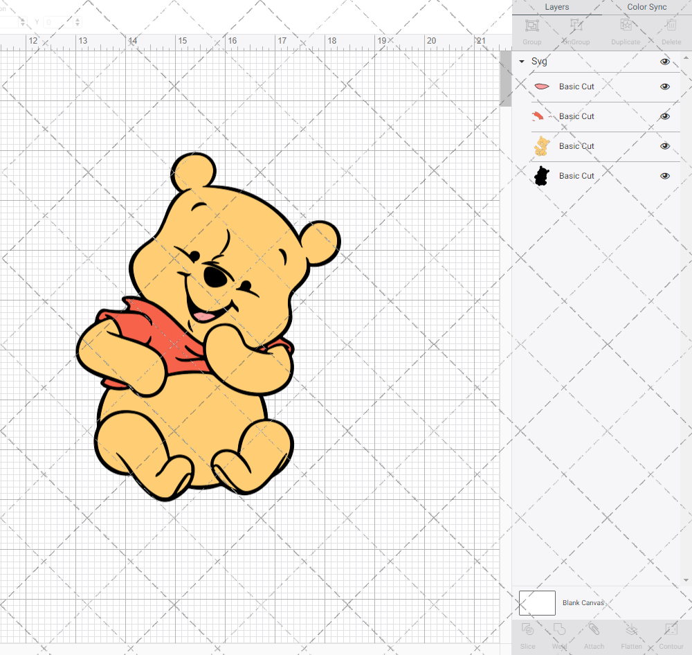 Baby Winnie The Pooh 002, Svg, Dxf, Eps, Png - SvgShopArt