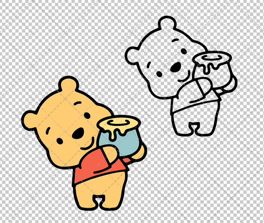 Baby Winnie The Pooh 003, Svg, Dxf, Eps, Png - SvgShopArt