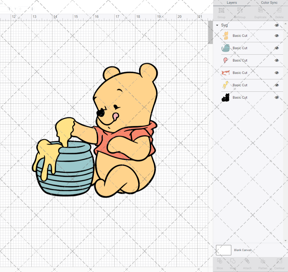 Baby Winnie The Pooh 005, Svg, Dxf, Eps, Png - SvgShopArt