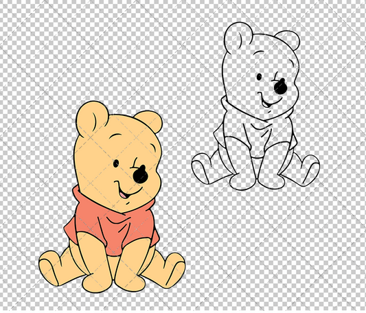 Baby Winnie The Pooh, Svg, Dxf, Eps, Png - SvgShopArt