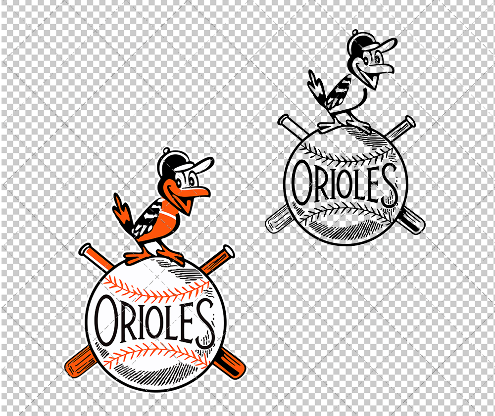 Baltimore Orioles 1954, Svg, Dxf, Eps, Png - SvgShopArt