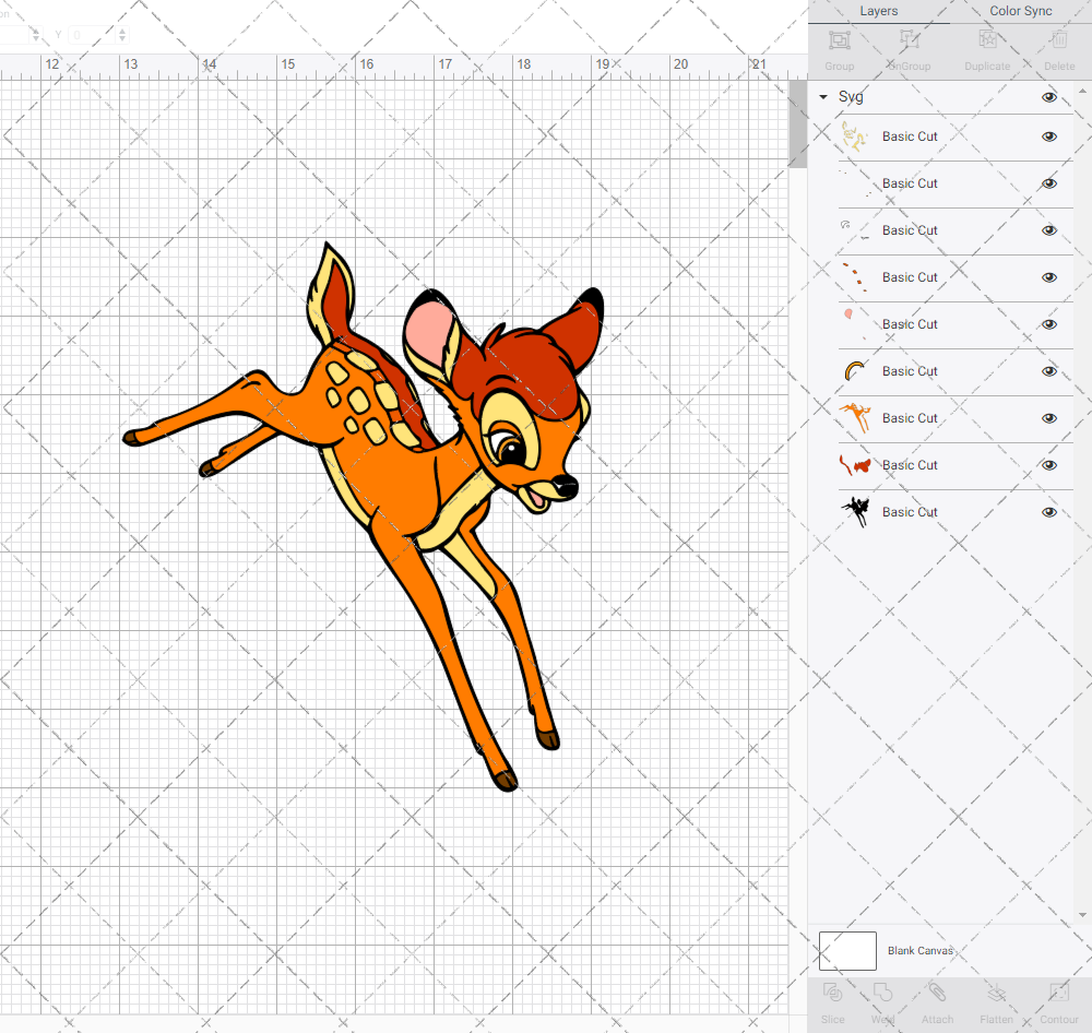 Bambi 002, Svg, Dxf, Eps, Png - SvgShopArt