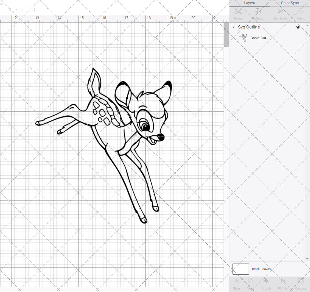 Bambi 002, Svg, Dxf, Eps, Png - SvgShopArt
