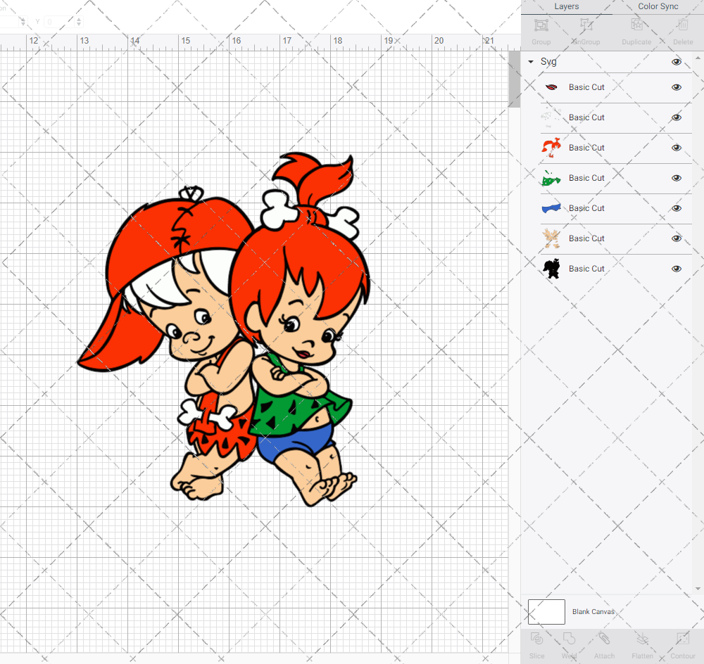 Bamm Bamm and Pebbles - The Flintstones, Svg, Dxf, Eps, Png - SvgShopArt