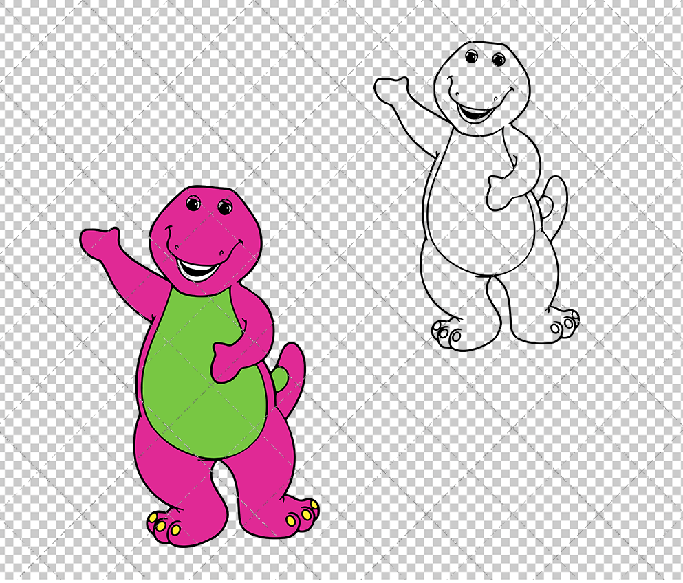 Barney - Barney & Friends, Svg, Dxf, Eps, Png - SvgShopArt