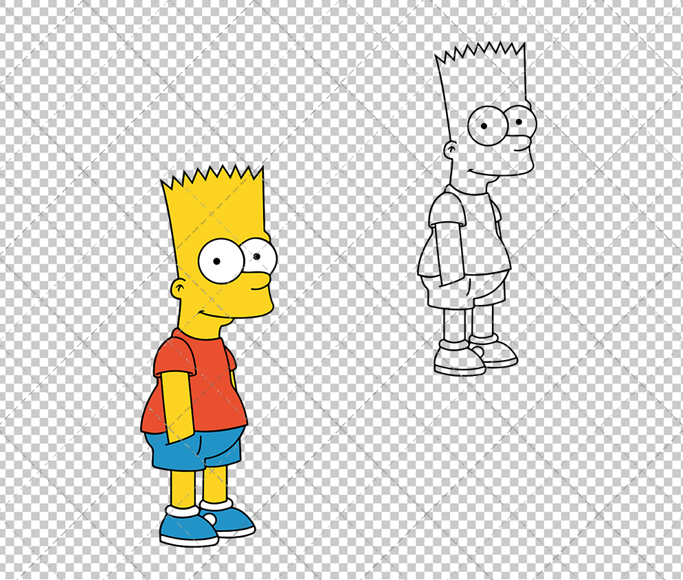 Bart Simpsons - The Simpsons 004, Svg, Dxf, Eps, Png - SvgShopArt
