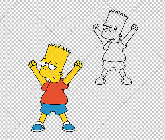Bart Simpsons - The Simpsons 005, Svg, Dxf, Eps, Png - SvgShopArt
