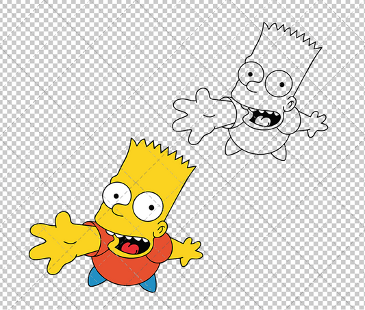 Bart Simpsons - The Simpsons 006, Svg, Dxf, Eps, Png - SvgShopArt