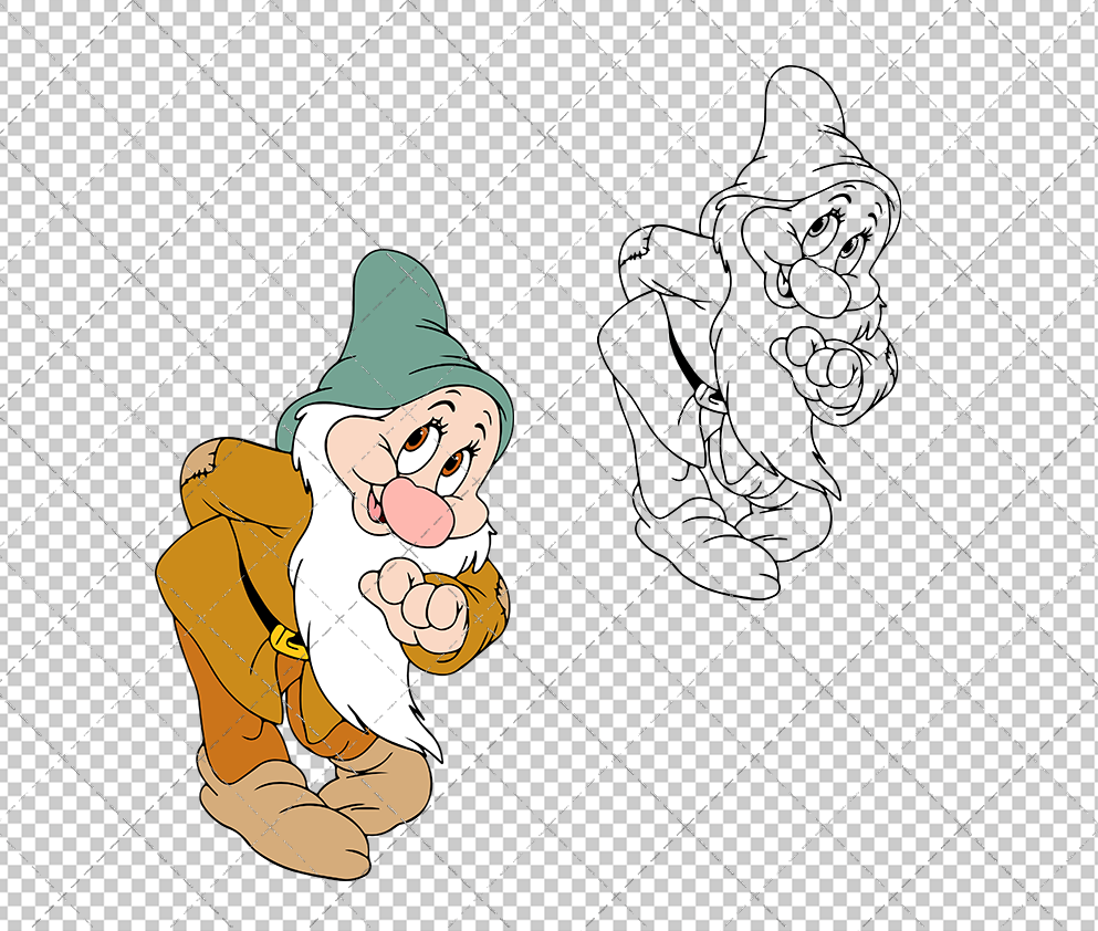 Bashful - Snow White, Svg, Dxf, Eps, Png - SvgShopArt