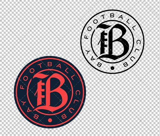 Bay FC Secondary 2023, Svg, Dxf, Eps, Png
