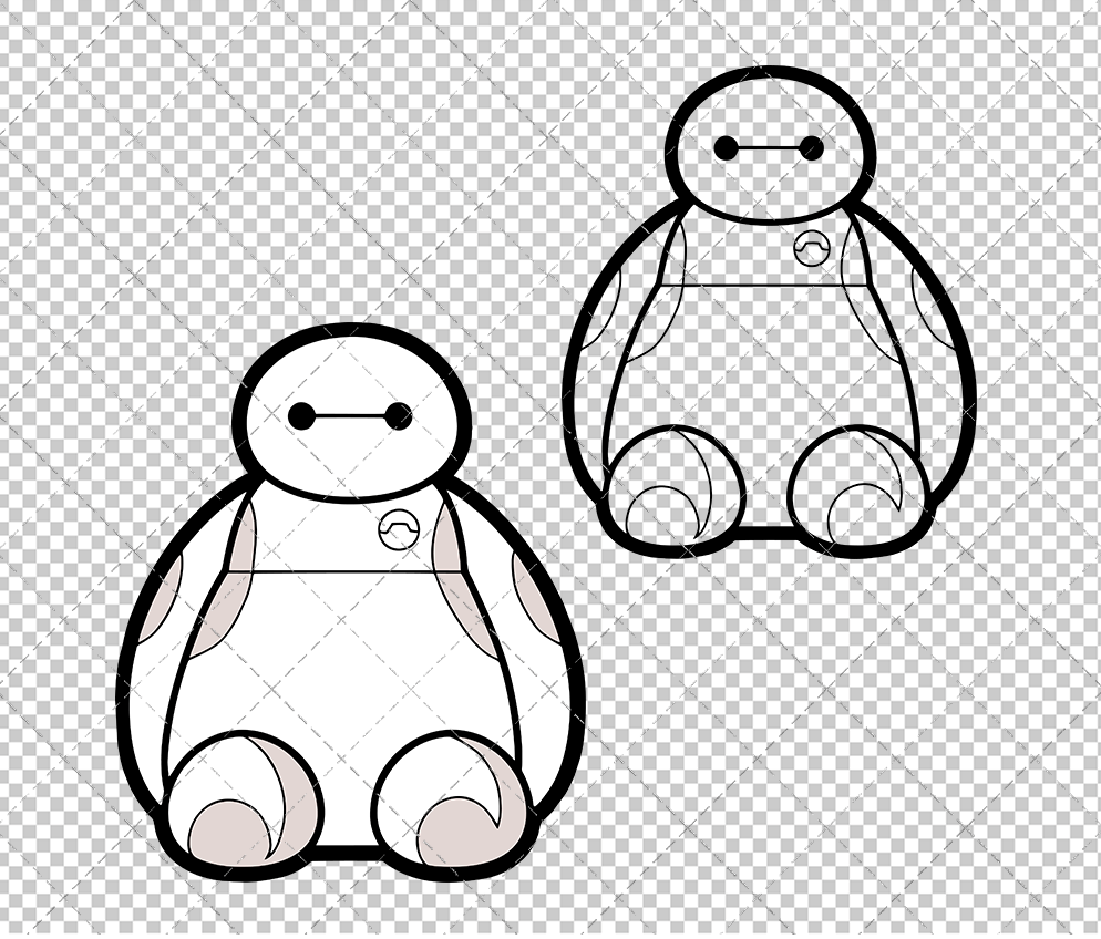 Baymax - Big Hero 002, Svg, Dxf, Eps, Png - SvgShopArt