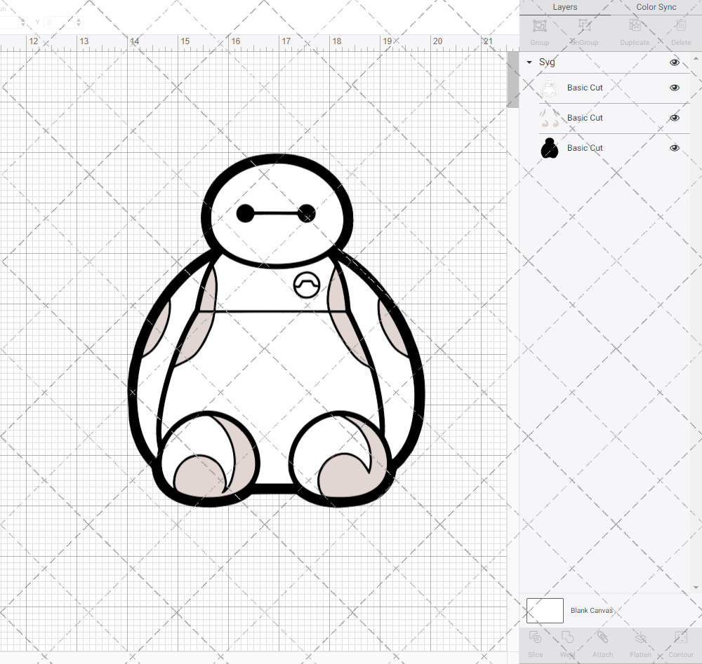 Baymax - Big Hero 002, Svg, Dxf, Eps, Png - SvgShopArt