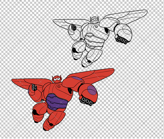 Baymax Mech - Big Hero 002, Svg, Dxf, Eps, Png - SvgShopArt