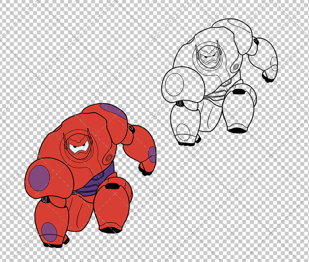 Baymax Mech - Big Hero, Svg, Dxf, Eps, Png - SvgShopArt