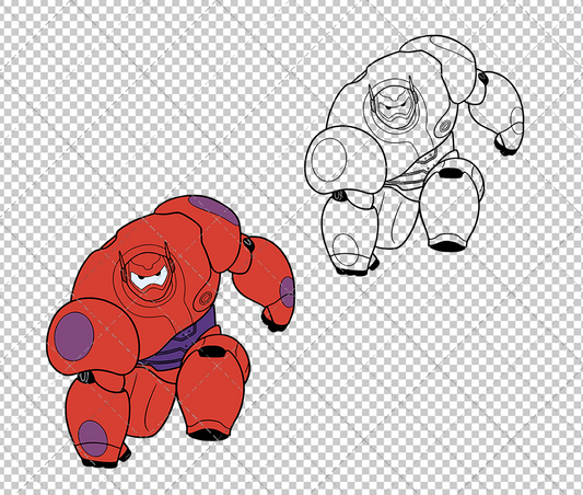 Baymax Mech - Big Hero, Svg, Dxf, Eps, Png - SvgShopArt
