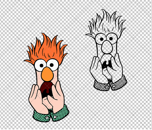 Beaker - The Muppet, Svg, Dxf, Eps, Png - SvgShopArt