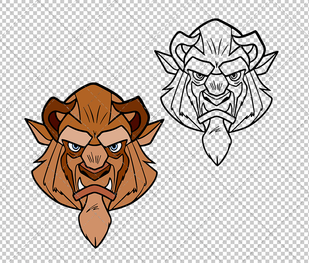 Beast - Beauty and the Beast, Svg, Dxf, Eps, Png - SvgShopArt