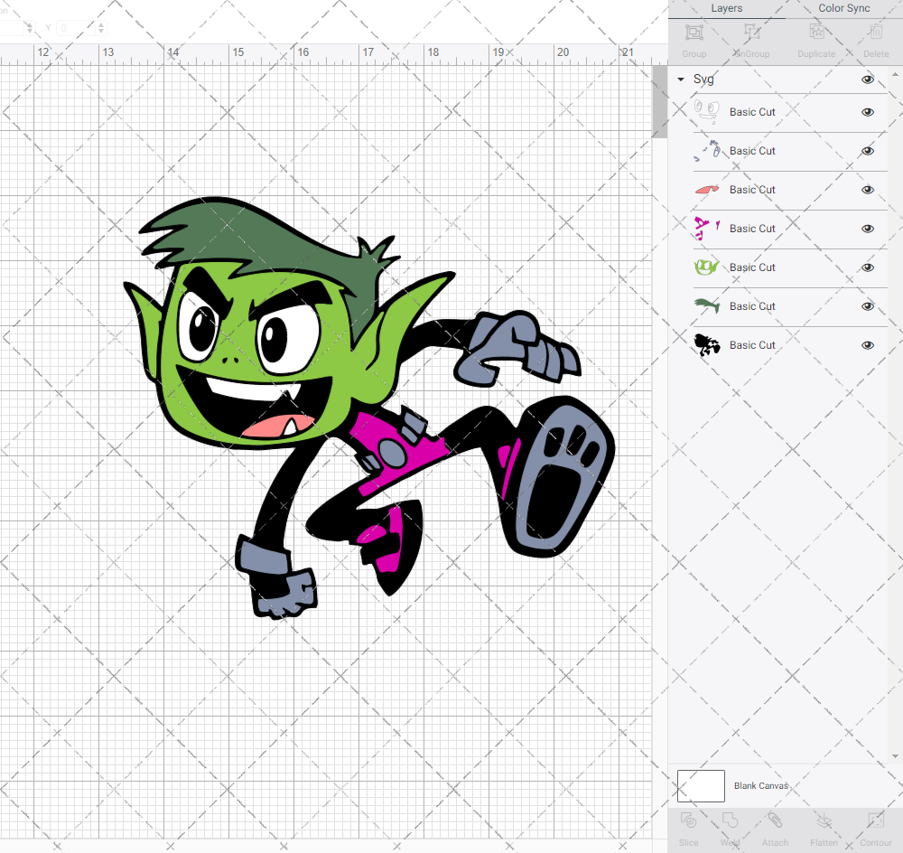 Beast Boy - Teen Titans Go 002, Svg, Dxf, Eps, Png - SvgShopArt