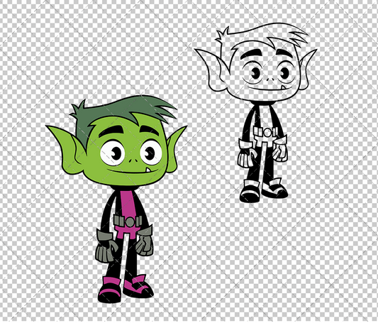 Beast Boy - Teen Titans Go 003, Svg, Dxf, Eps, Png - SvgShopArt