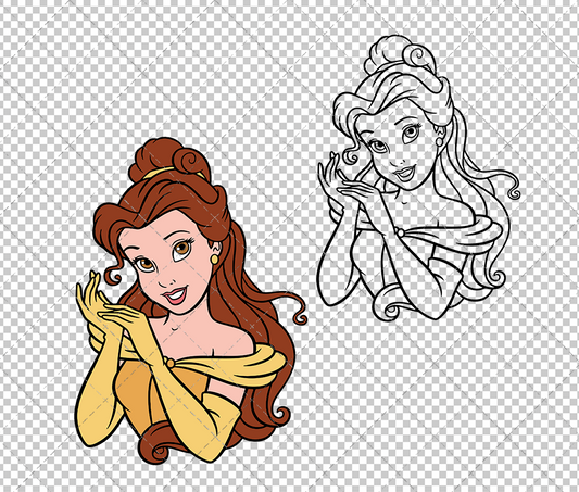 Belle - Beauty and the Beast, Svg, Dxf, Eps, Png - SvgShopArt