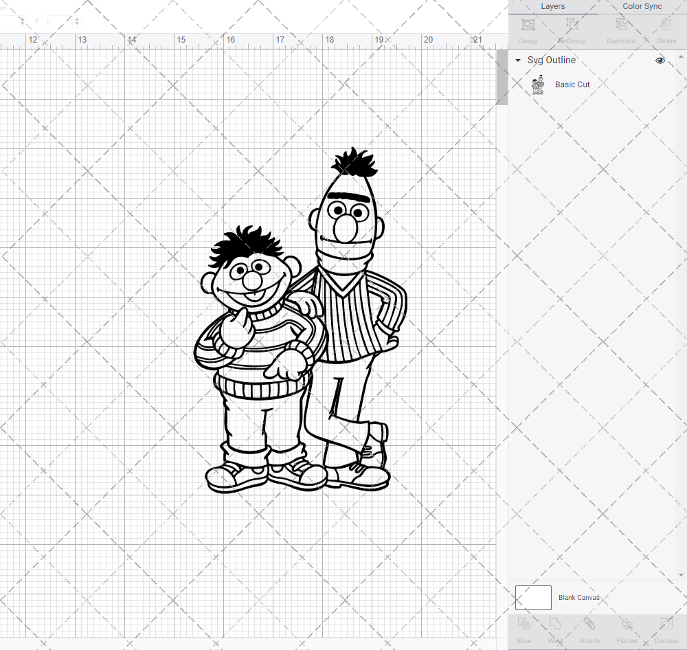 Bert and Ernie - Sesame Street, Svg, Dxf, Eps, Png - SvgShopArt