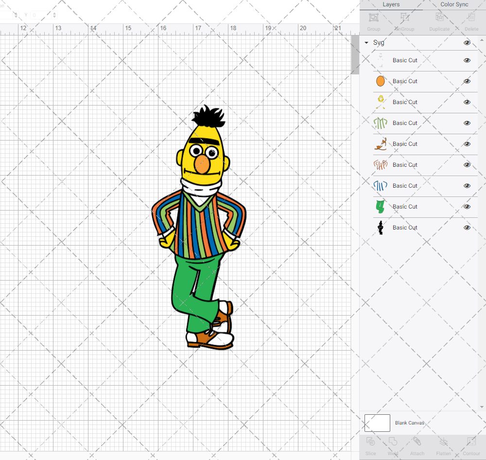 Bert - Sesame Street 002, Svg, Dxf, Eps, Png - SvgShopArt