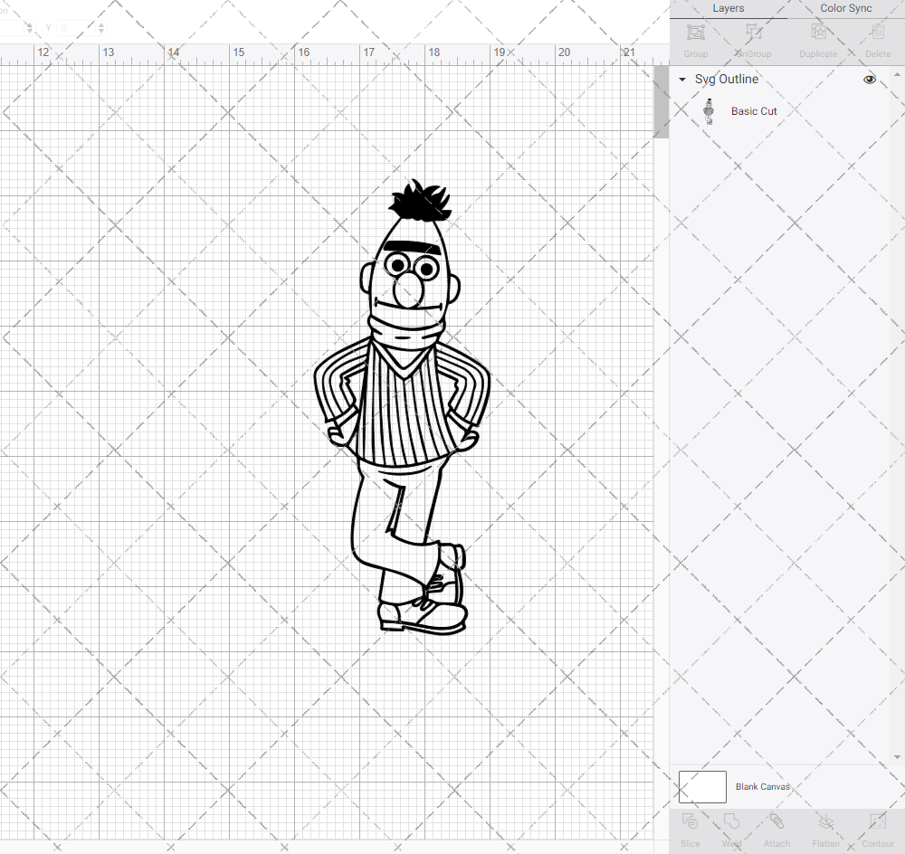 Bert - Sesame Street 002, Svg, Dxf, Eps, Png - SvgShopArt