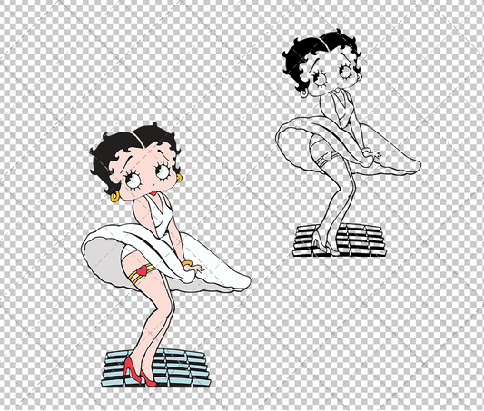 Betty Boop 002, Svg, Dxf, Eps, Png - SvgShopArt