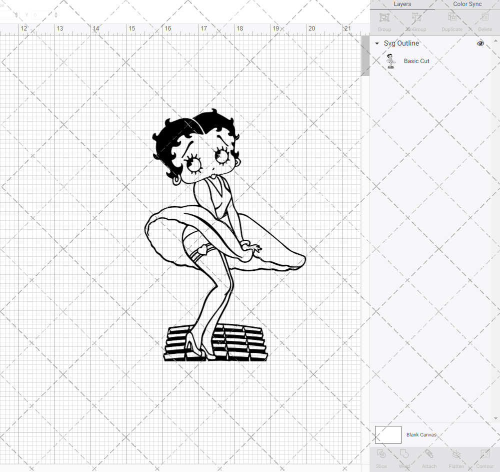 Betty Boop 002, Svg, Dxf, Eps, Png - SvgShopArt