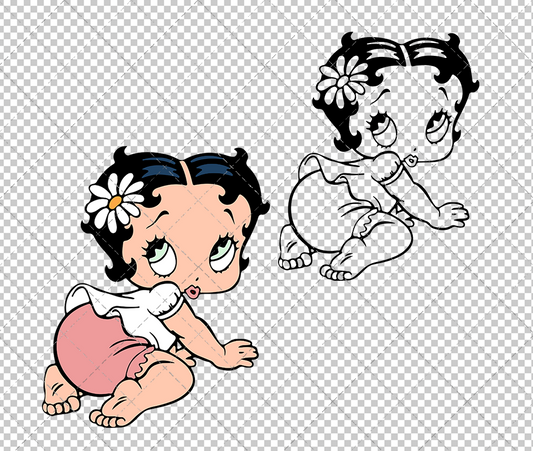 Betty Boop Baby 002, Svg, Dxf, Eps, Png - SvgShopArt