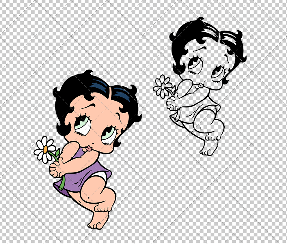 Betty Boop Baby, Svg, Dxf, Eps, Png - SvgShopArt