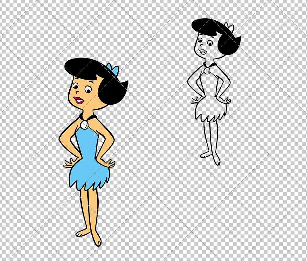 Betty Rubble - The Flintstones, Svg, Dxf, Eps, Png - SvgShopArt