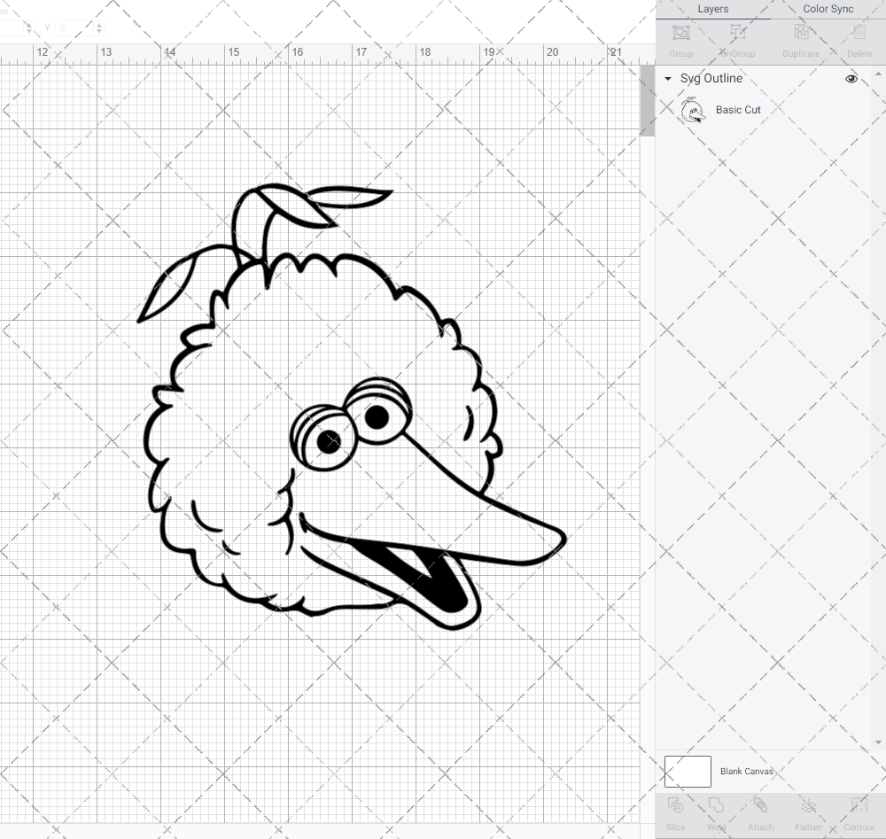 Big Bird - Sesame Street 002, Svg, Dxf, Eps, Png - SvgShopArt