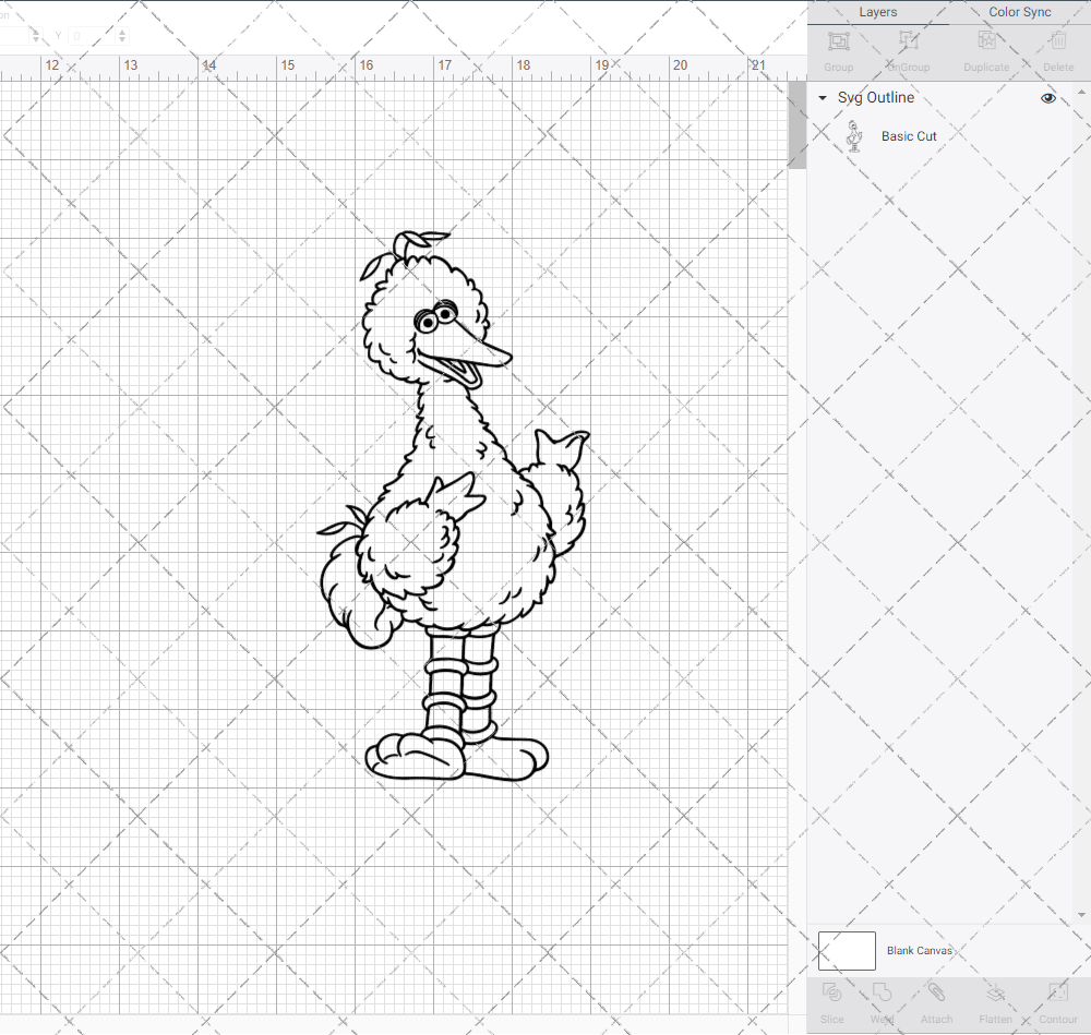 Big Bird - Sesame Street, Svg, Dxf, Eps, Png - SvgShopArt